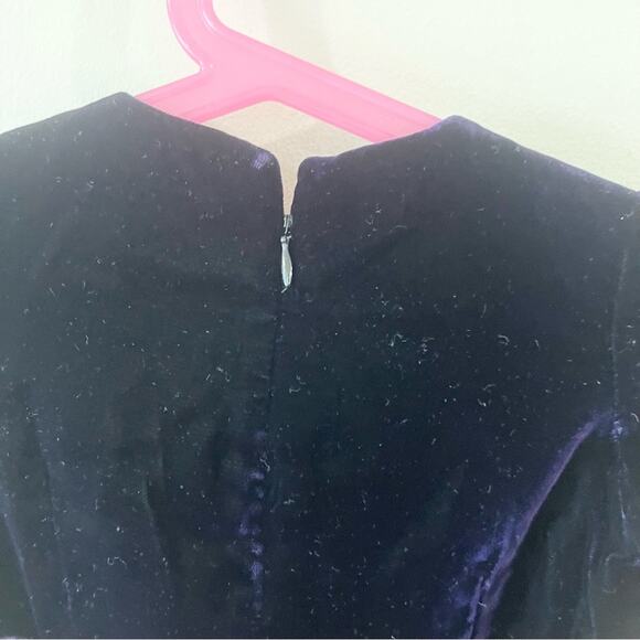Helena Elegant Purple Velvet and Taffeta Kids Holiday Dress Girls size 4T - Picture 3 of 9